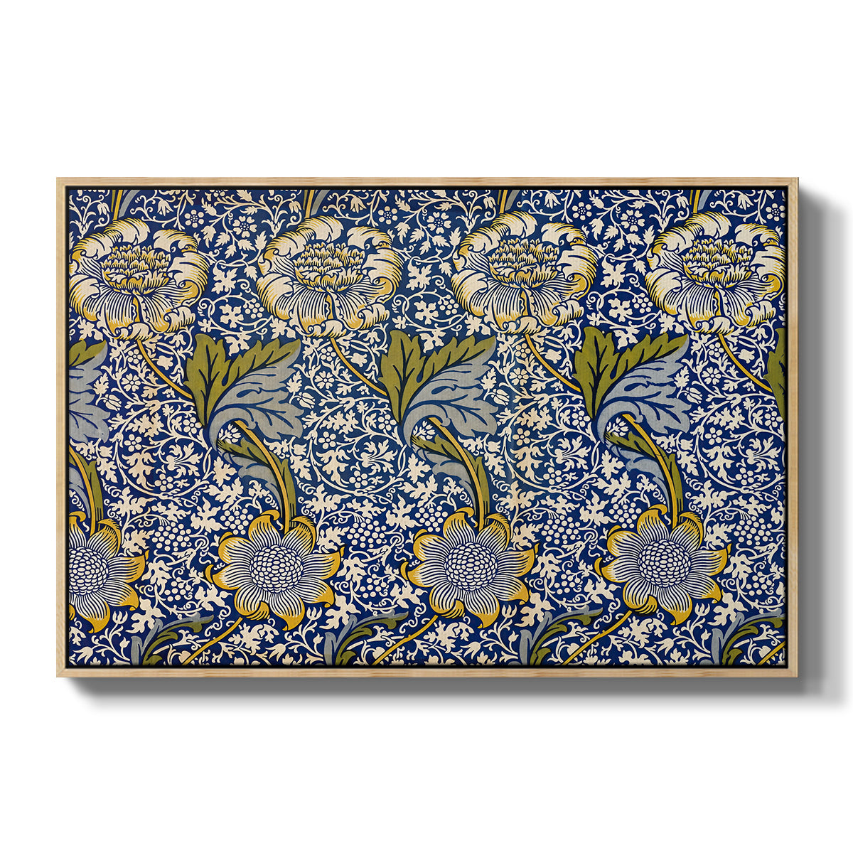 Kennet - Indigo/Gold, 1883 - Floater Framed Canvas Print