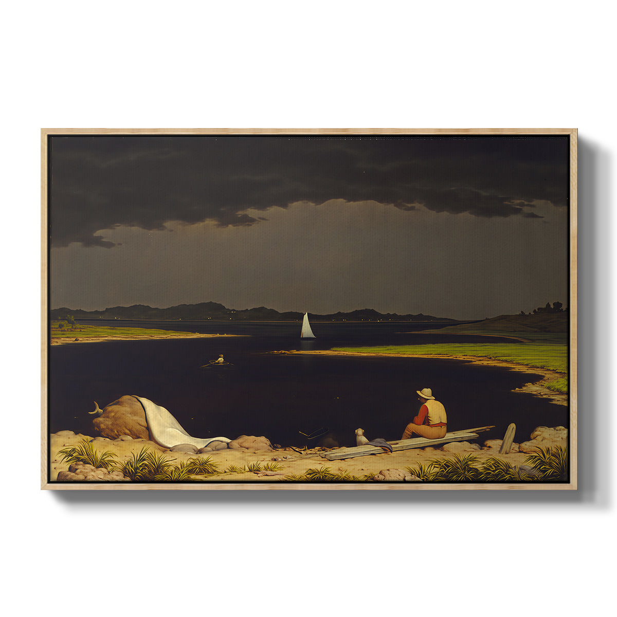 Approaching Thunder Storm, 1859 - Floater Framed Canvas Print