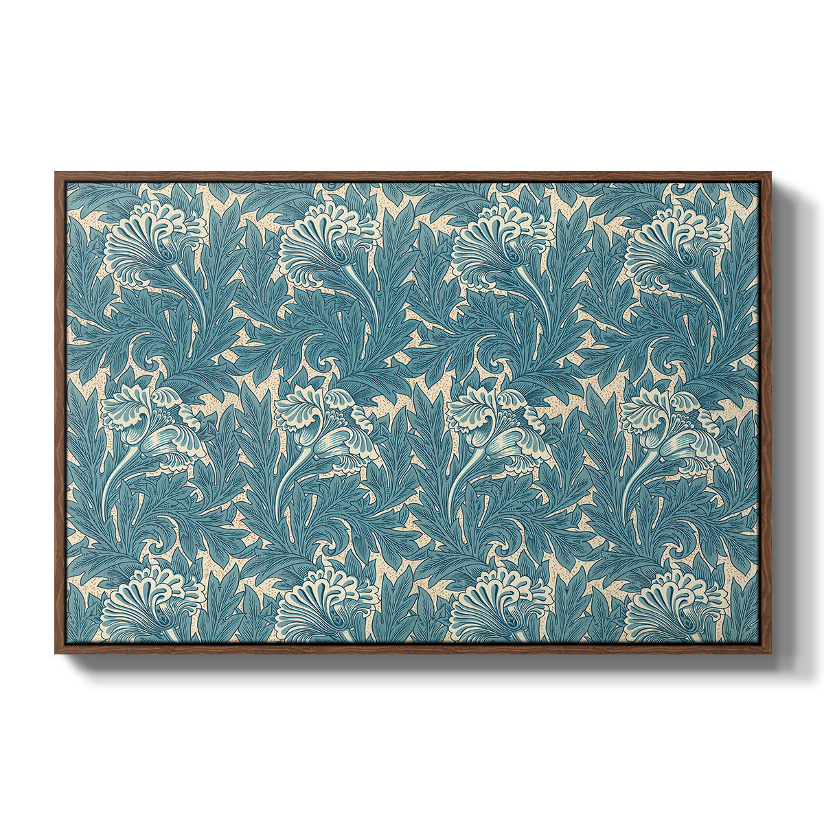 Tulip (Teal), 1875 - Floater Framed Canvas Print