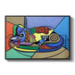 A Dog Named Picasso - Floater Framed Canvas Print