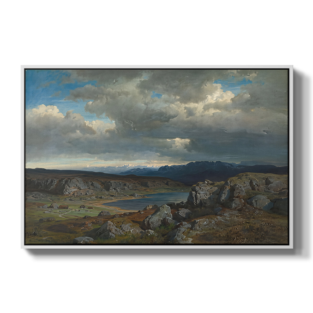 Norwegian Highlands, 1857 - Floater Framed Canvas Print