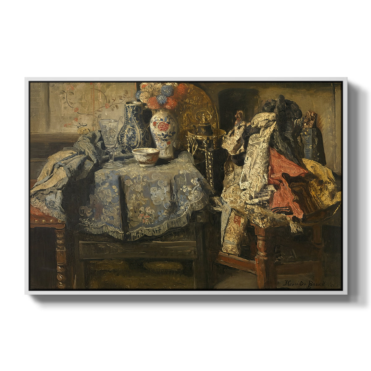 Still Life Requisites, 1885 - Floater Framed Canvas Print