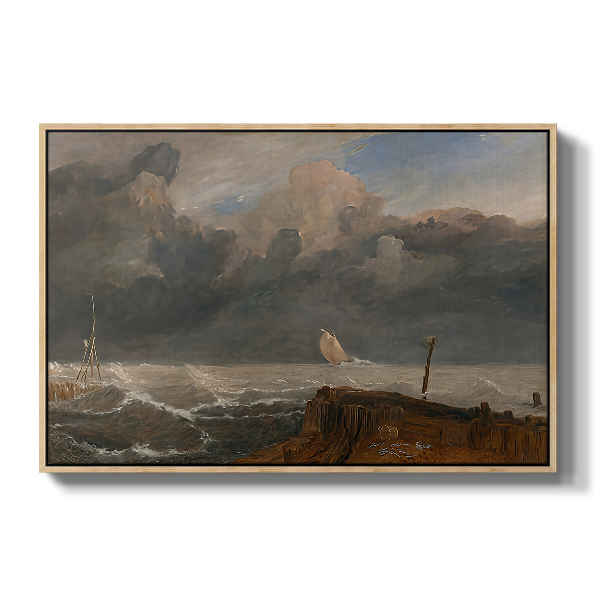 Port Ruysdael, 1827 - Floater Framed Canvas Print
