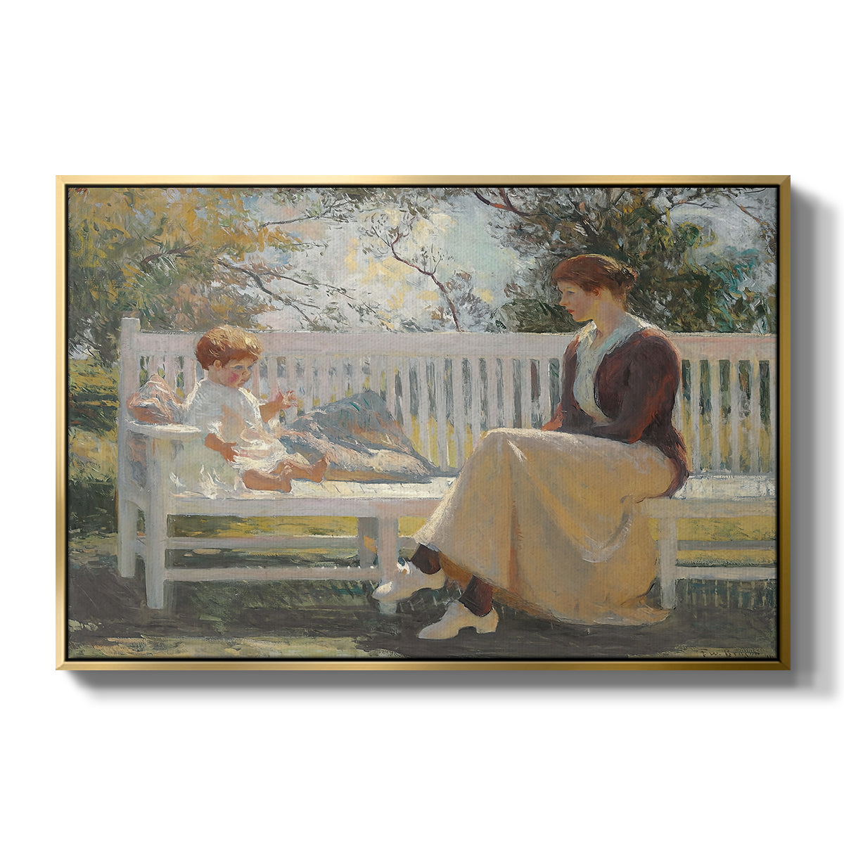 Eleanor and Benny, 1916 - Floater Framed Canvas Print