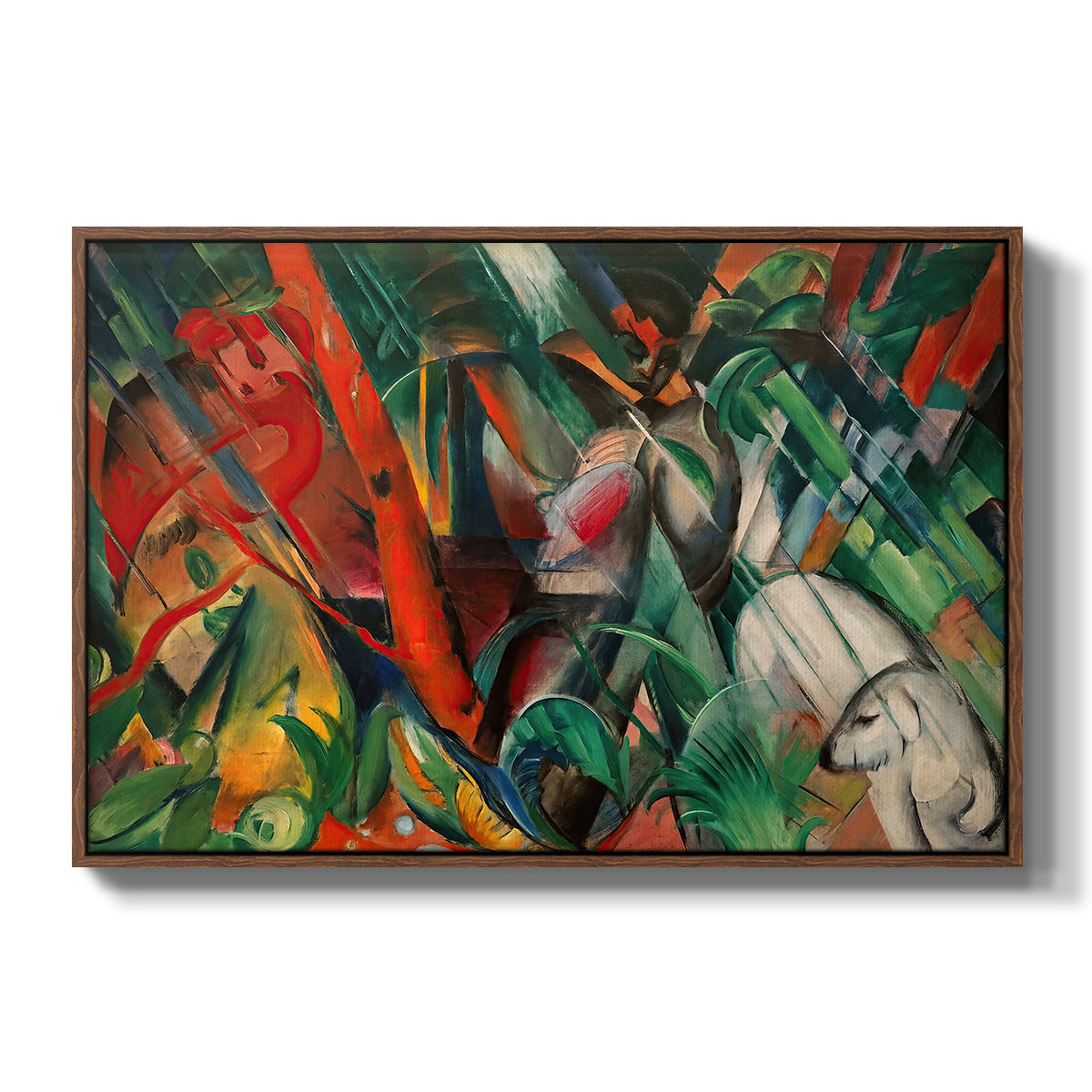 In the Rain, 1912 - Floater Framed Canvas Print