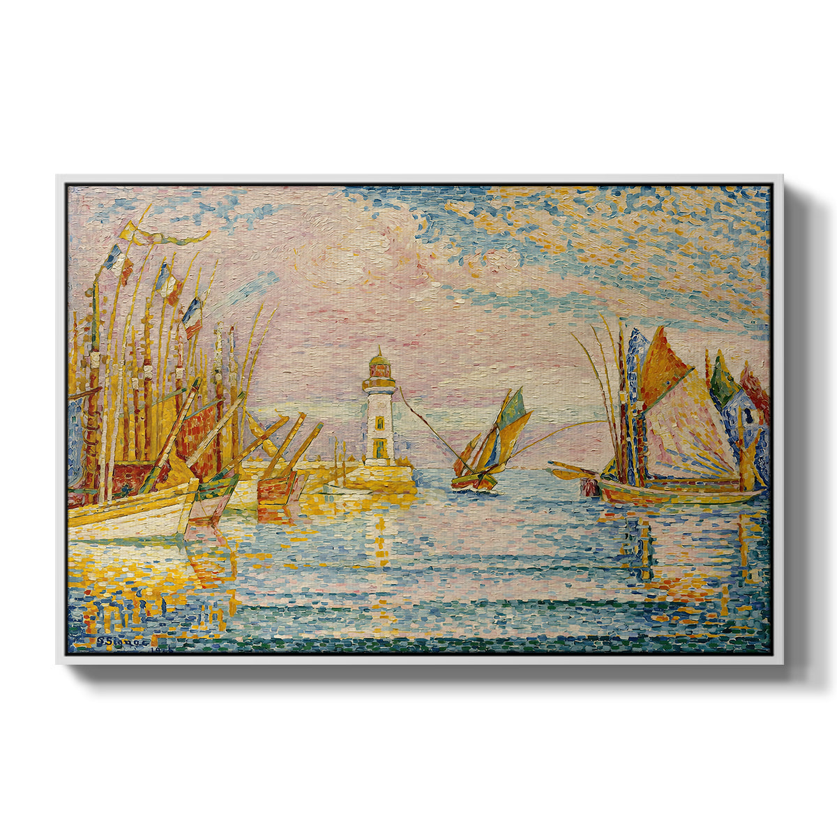 The Lighthouse at Groix, 1925 - Floater Framed Canvas Print