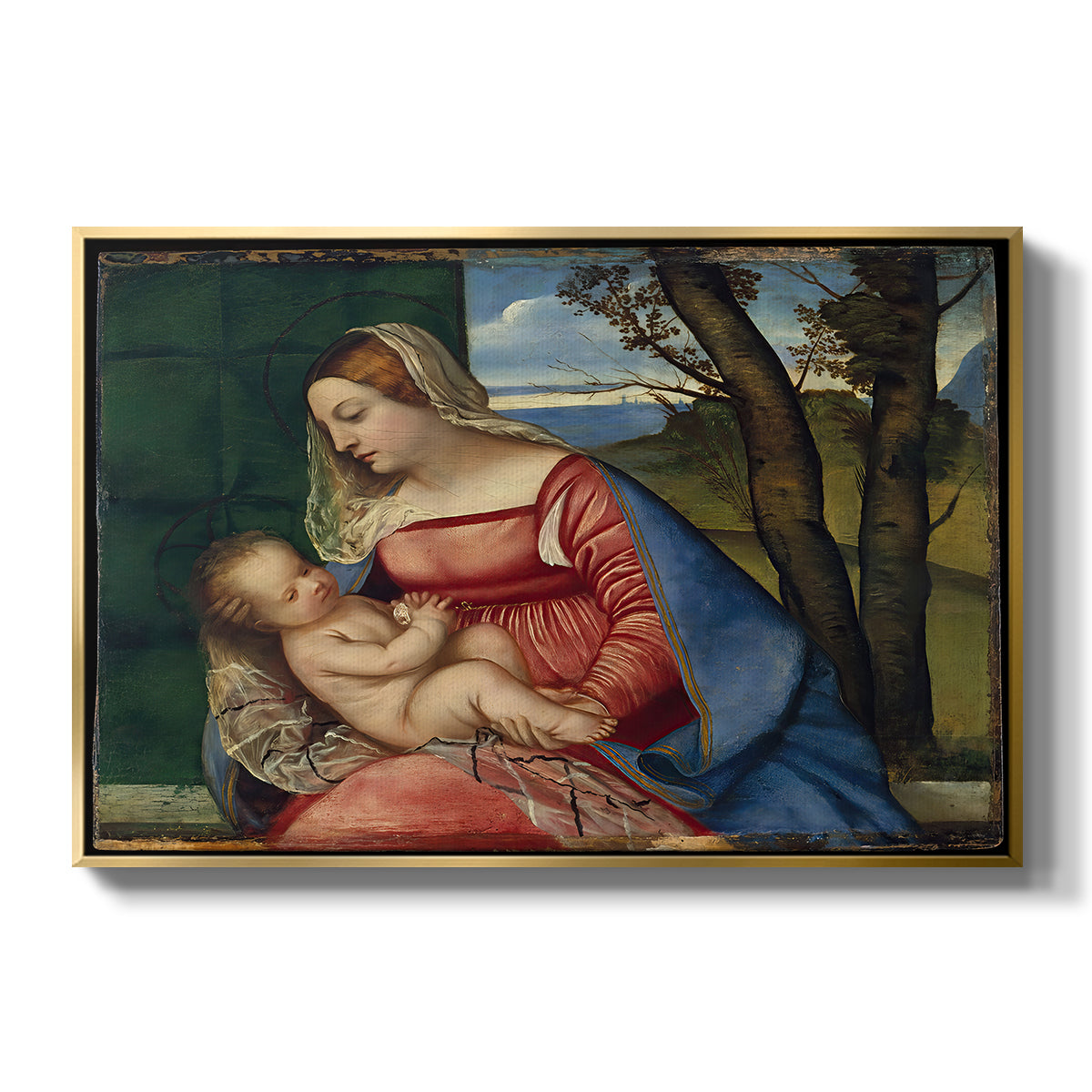 Madonna and Child, c. 1508 - Floater Framed Canvas Print