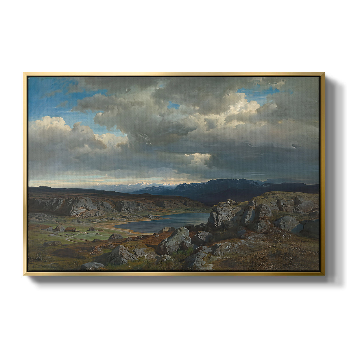 Norwegian Highlands, 1857 - Floater Framed Canvas Print