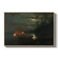 Spear Fishing on Lake Krøderen, 1851 - Floater Framed Canvas Print