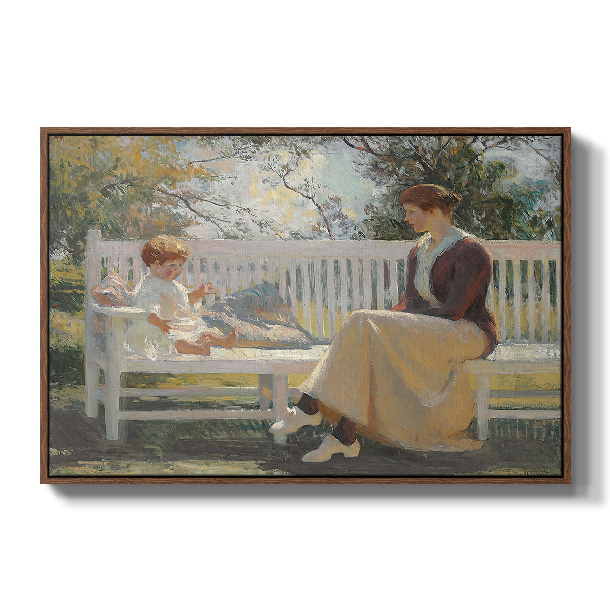 Eleanor and Benny, 1916 - Floater Framed Canvas Print