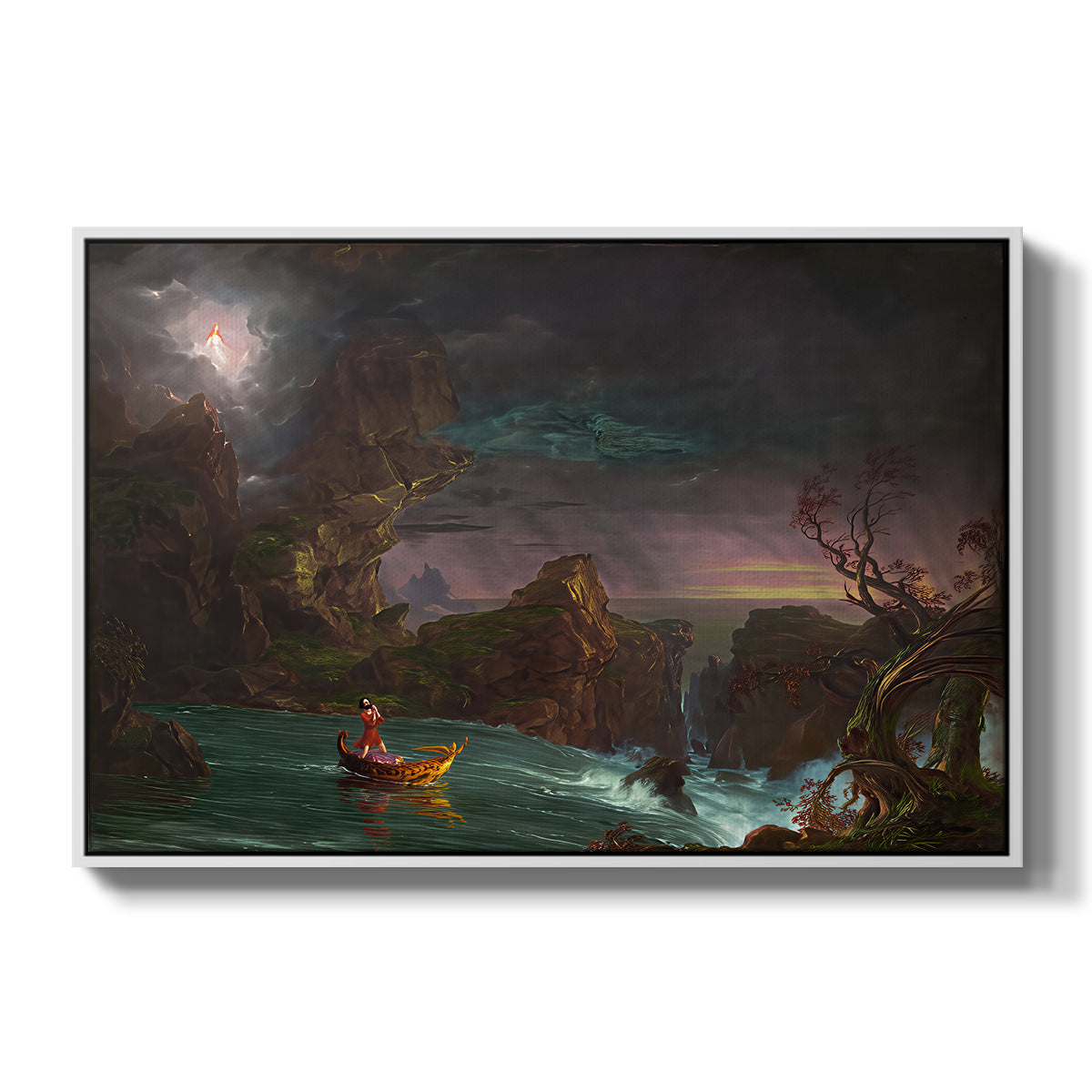 The Voyage of Life: Manhood, 1842 - Floater Framed Canvas Print