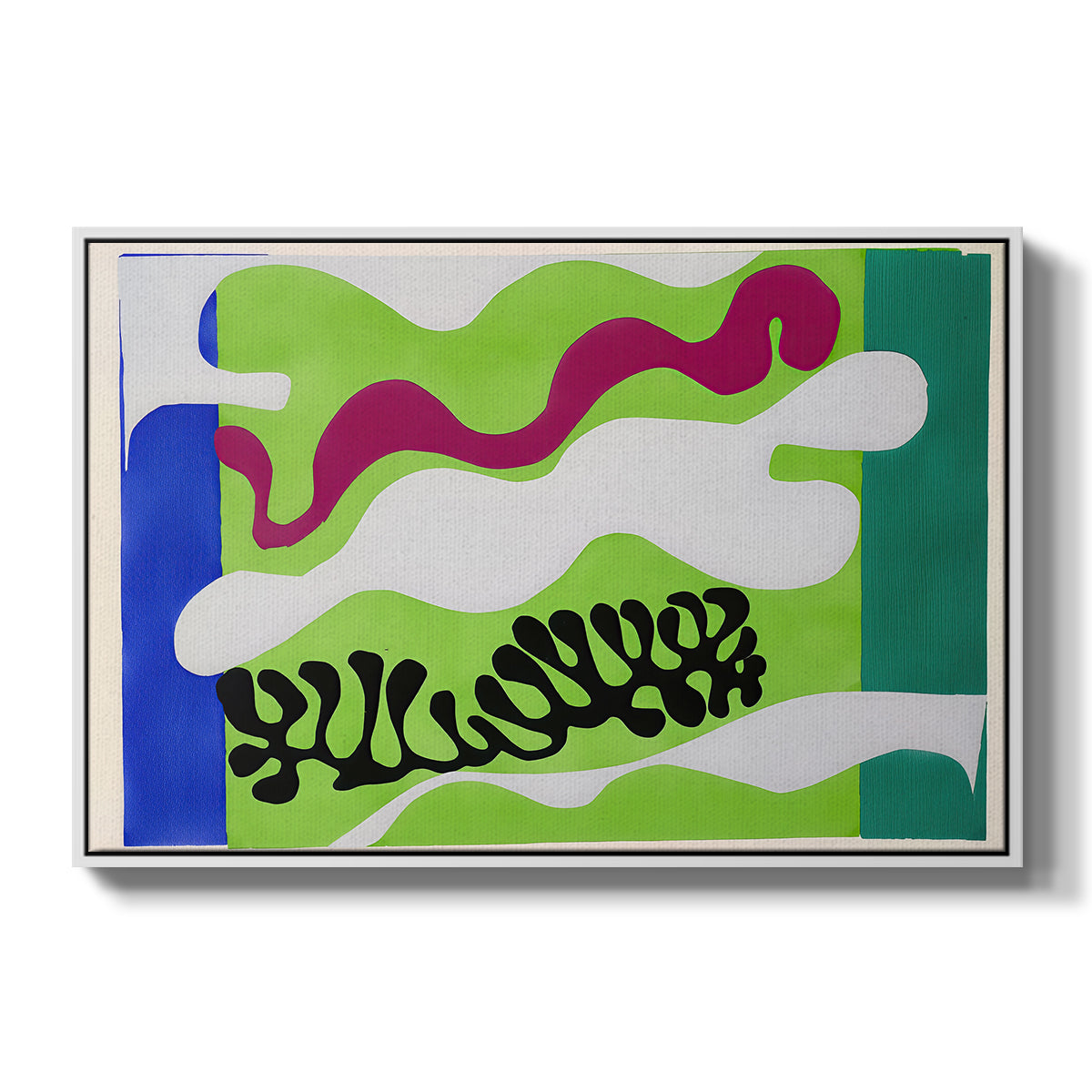 The Lagoon (Le lagon), from Jazz, 1947 - Floater Framed Canvas Print