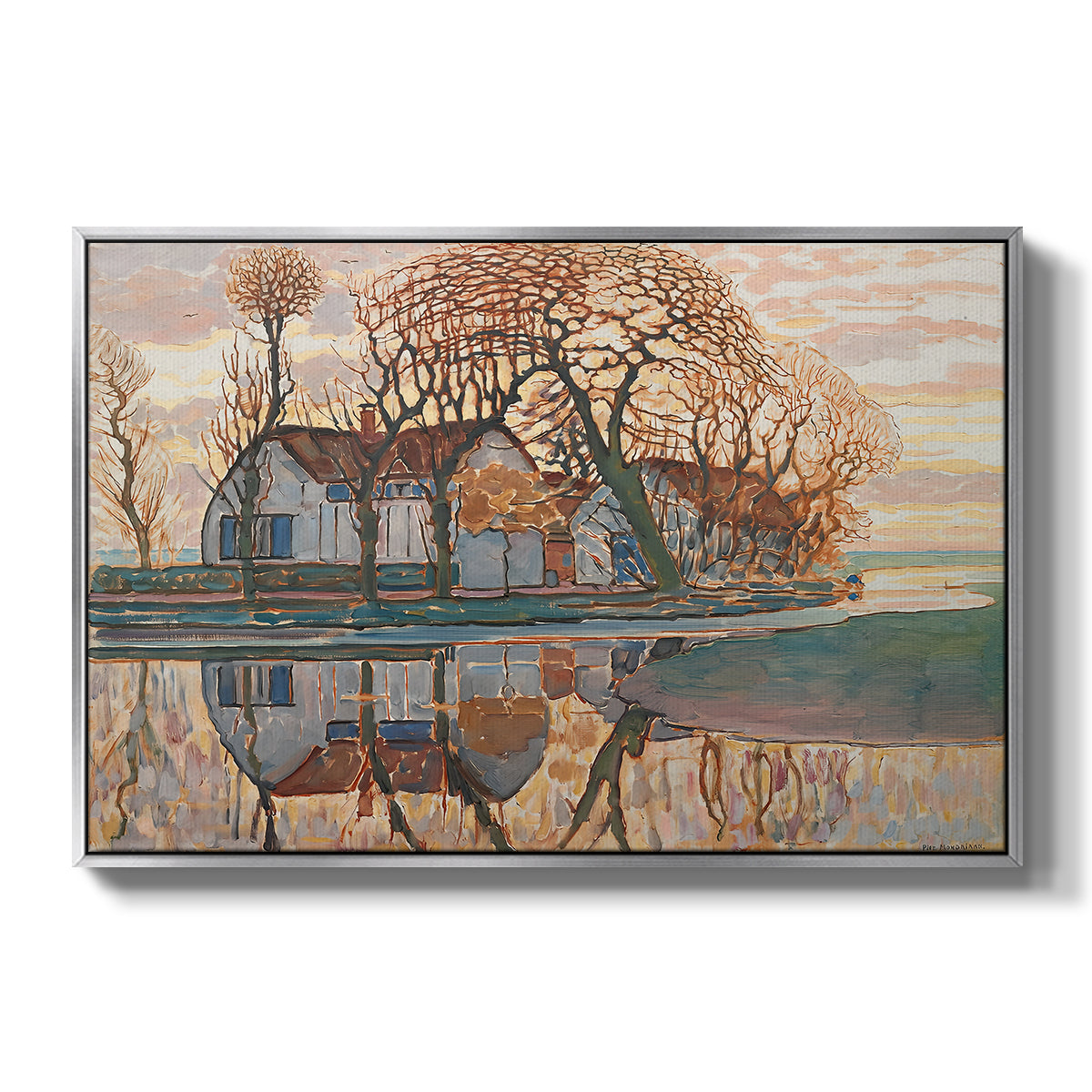 Farm near Duivendrecht, c. 1916 - Floater Framed Canvas Print