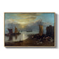 Sun Rising through Vapour: Fishermen Cleaning and Selling Fish, c. 1807 - Floater Framed Canvas Print