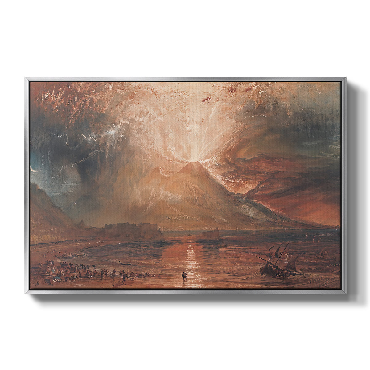 Vesuvius in Eruption, c. 1817 - Floater Framed Canvas Print
