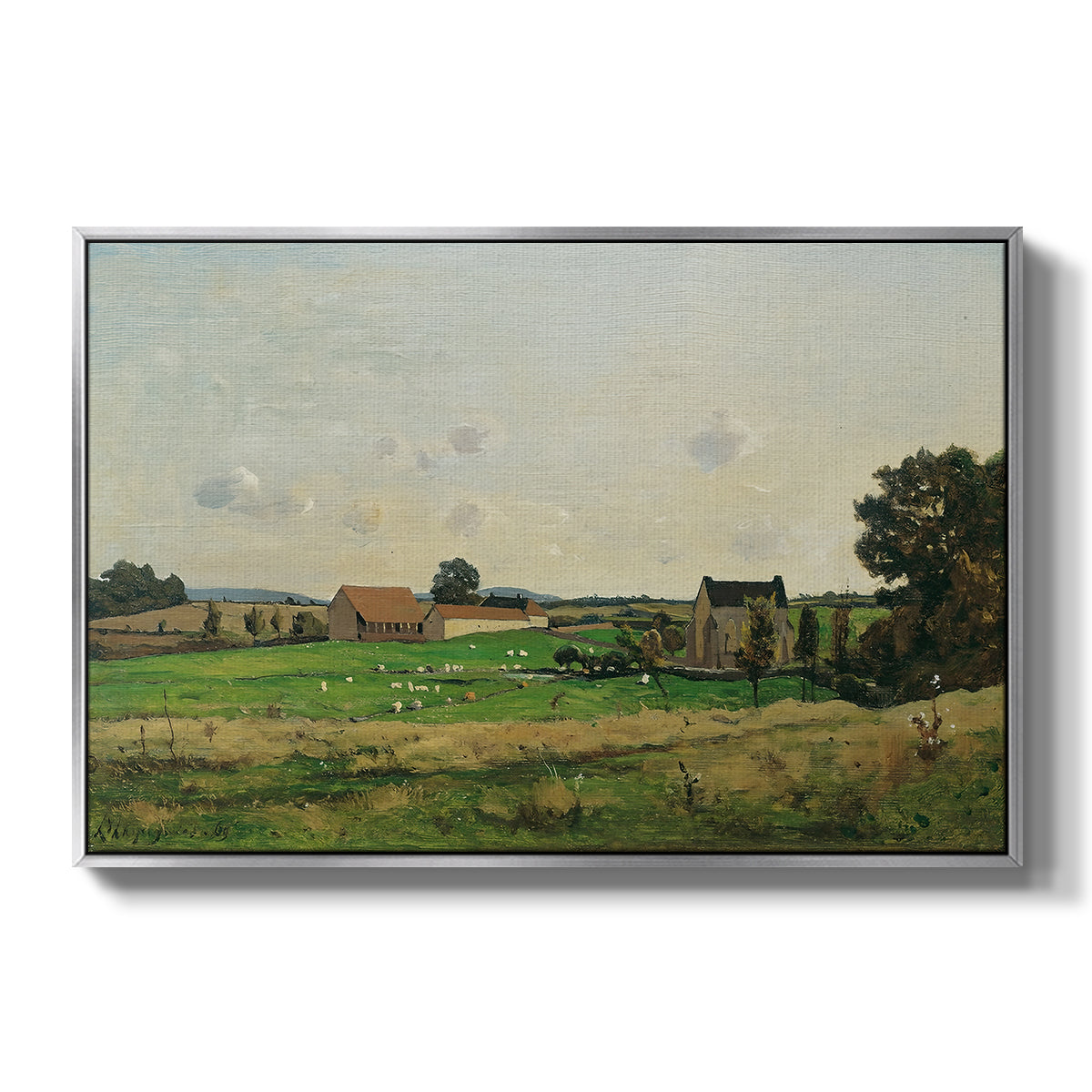 The Saulce Estate, 1869 - Floater Framed Canvas Print