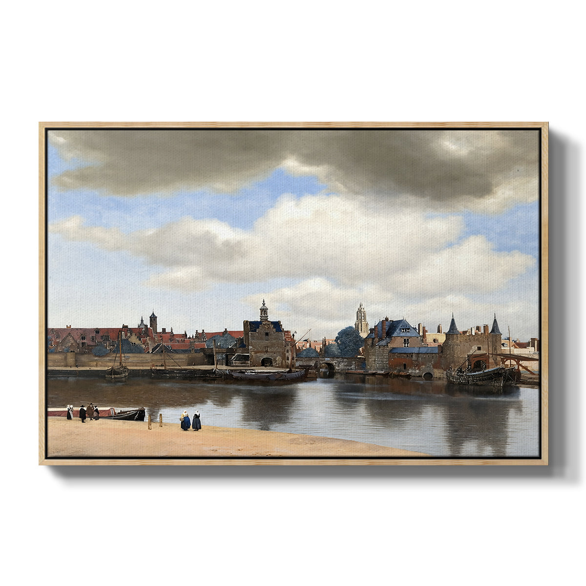 View of Delft, c. 1660-1661 - Floater Framed Canvas Print