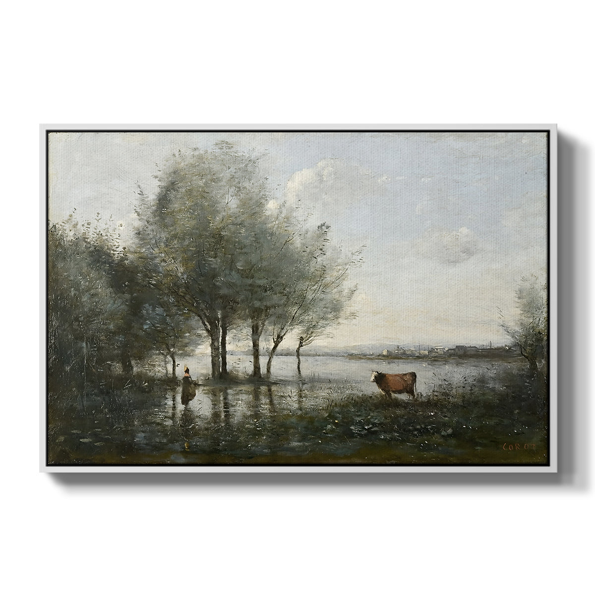 The Marsh (Le Marais), c. 1865-1870 - Floater Framed Canvas Print