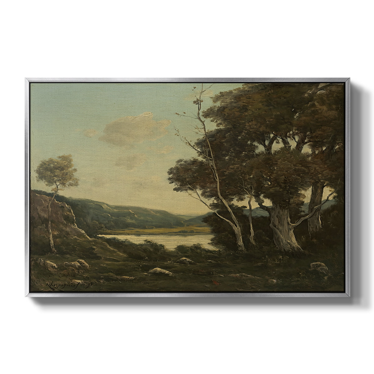 Landscape, 1898 - Floater Framed Canvas Print