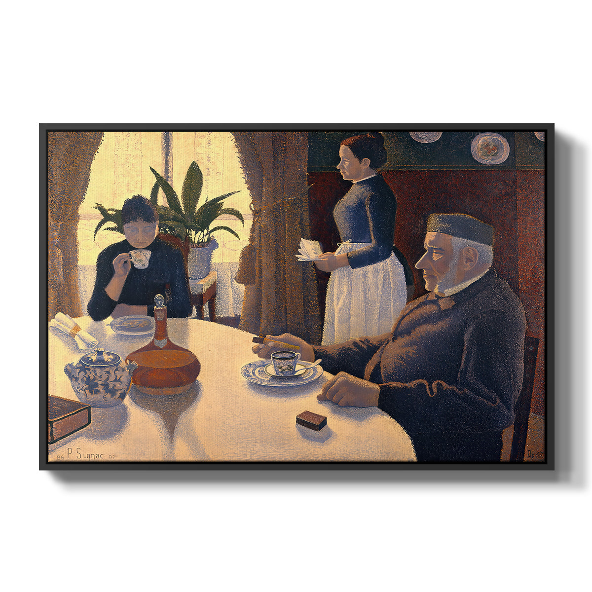 The Dining Room (Breakfast), 1886-1887 - Floater Framed Canvas Print