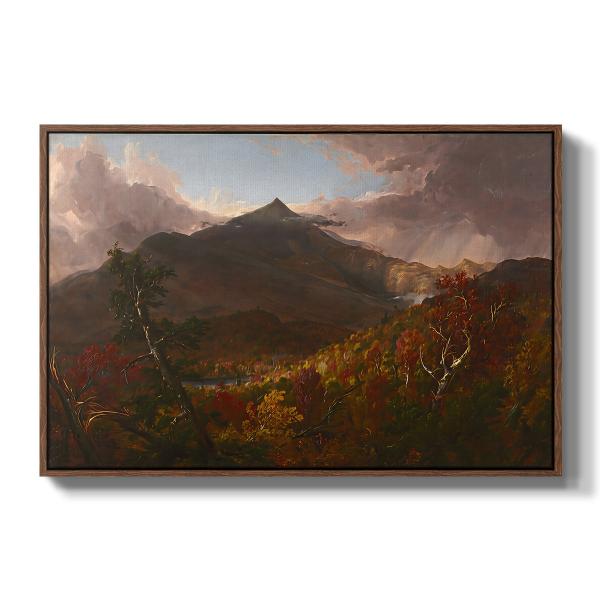 View of Schroon Mountain, Essex County, New York, After a Storm, 1838 - Floater Framed Canvas Print