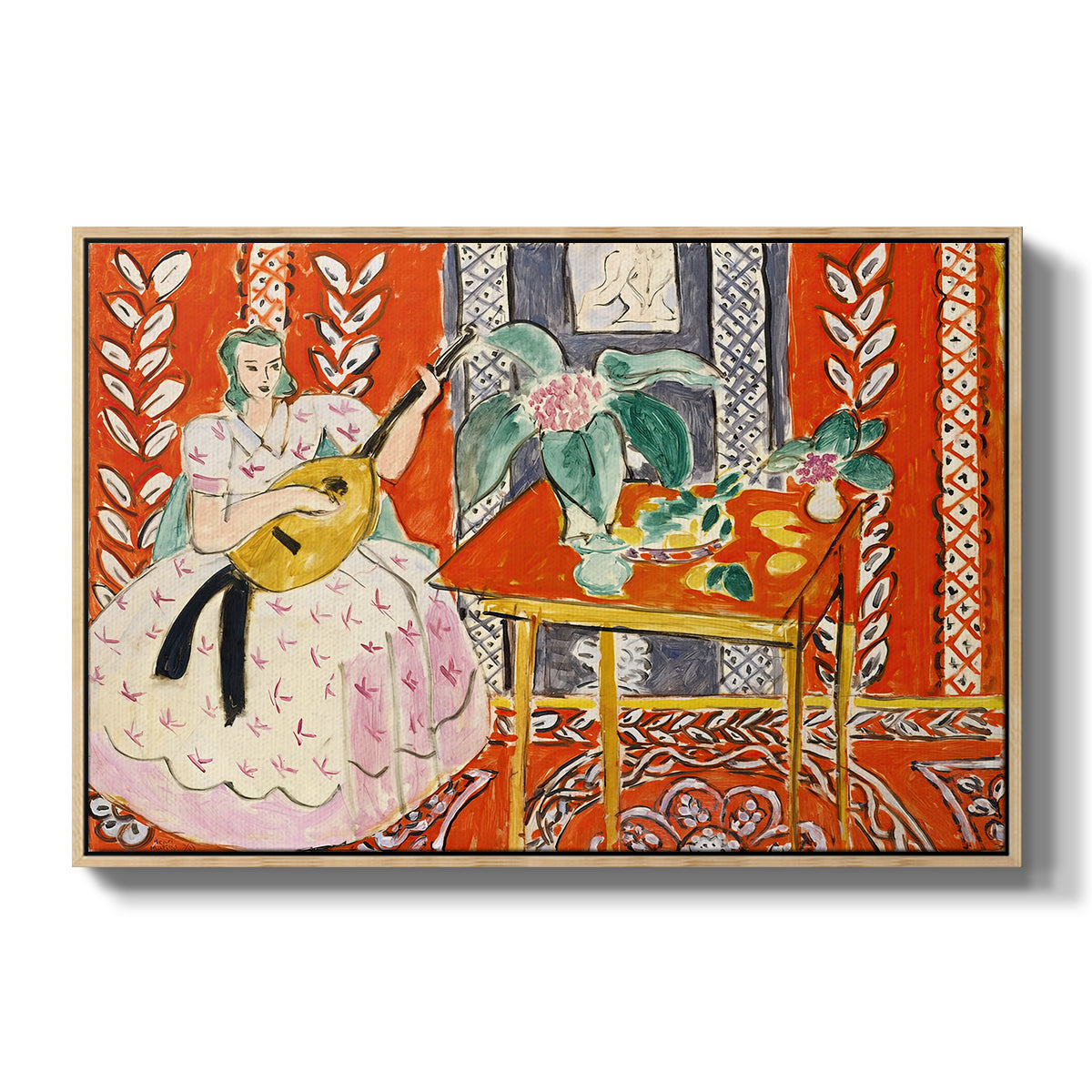 The Lute (Le luth), 1943 - Floater Framed Canvas Print
