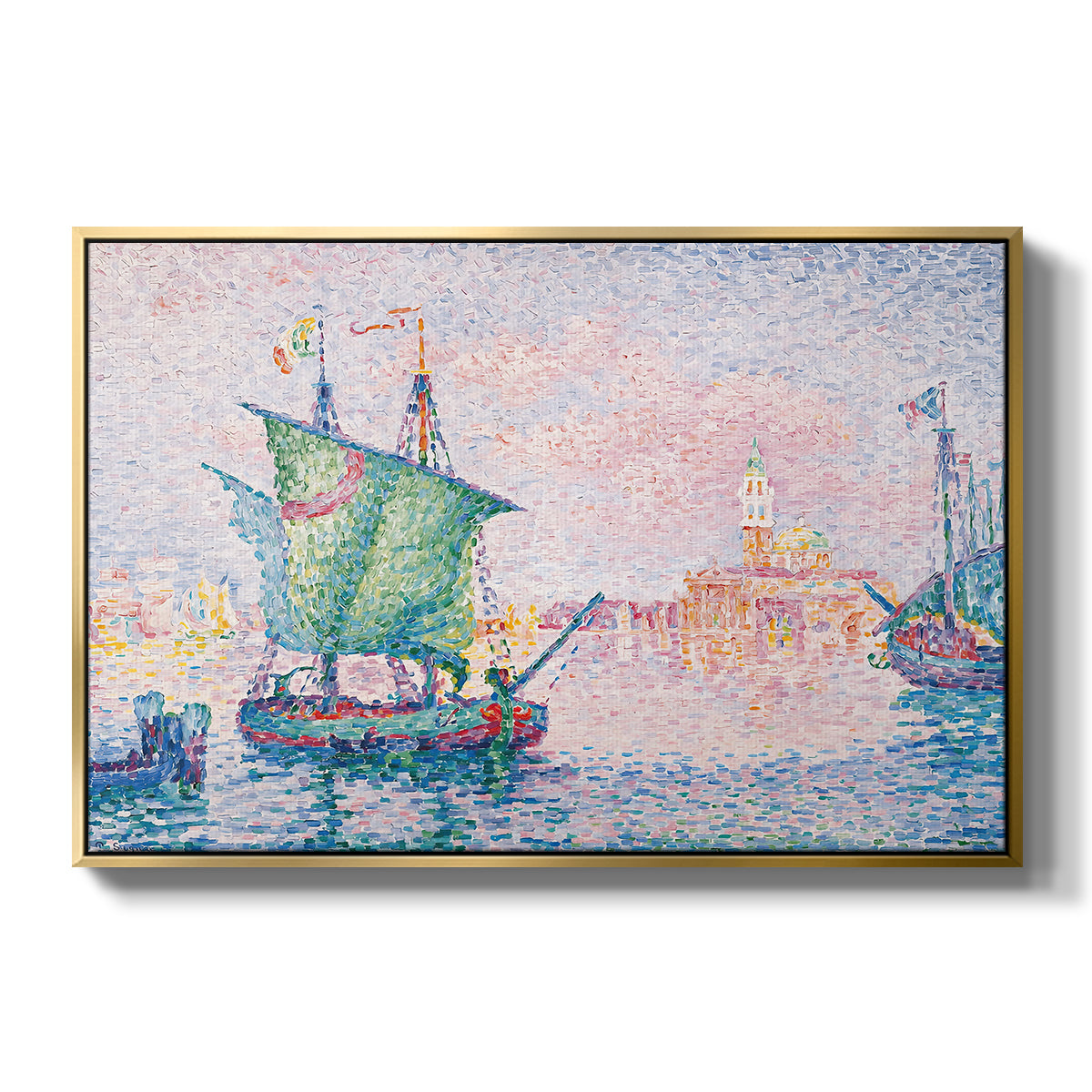 Venice, the Pink Cloud, 1909 - Floater Framed Canvas Print