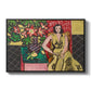 Seated Woman with a Vase of Amaryllis, 1941 - Floater Framed Canvas Print