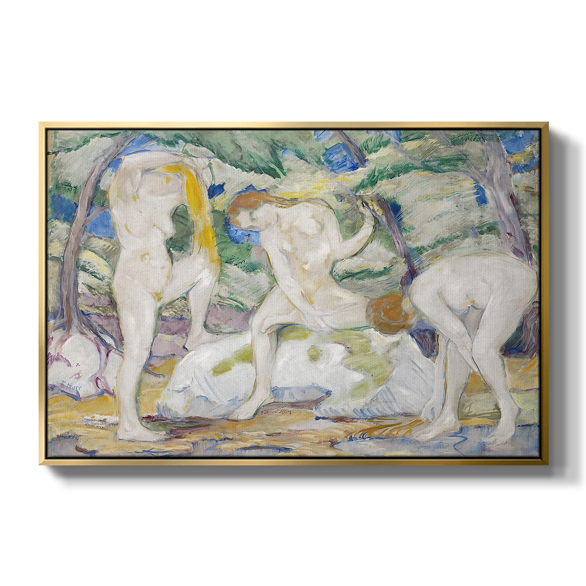 Bathing Women, 1910 - Floater Framed Canvas Print