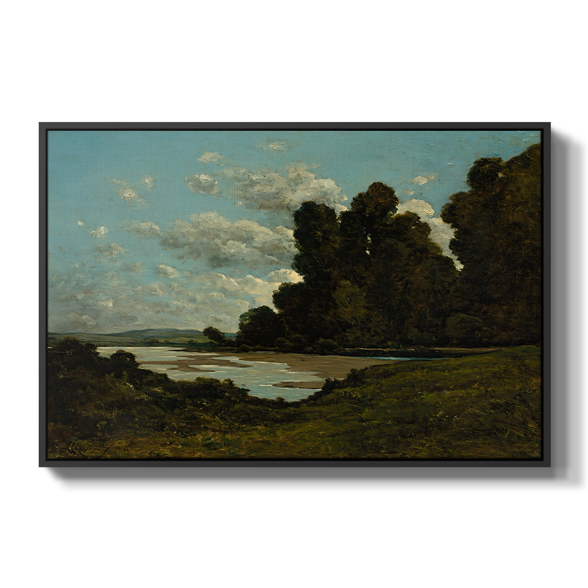 The River Loire at Nevers, 1901 - Floater Framed Canvas Print