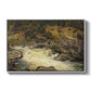 Waterfall in Hallingdal, 1848 - Floater Framed Canvas Print