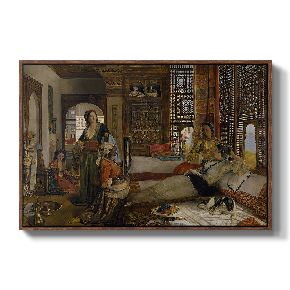 The Harem, 1876 - Floater Framed Canvas Print