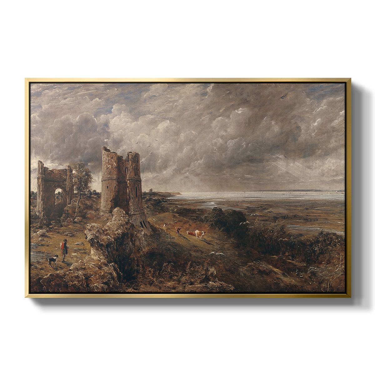Hadleigh Castle, Mouth of Thames, c. 1829 - Floater Framed Canvas Print