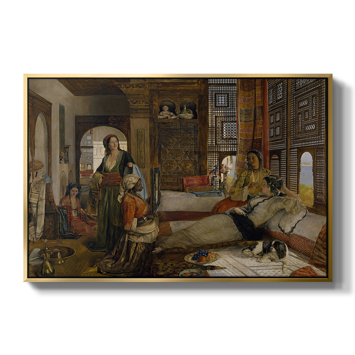 The Harem, 1876 - Floater Framed Canvas Print