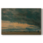 Canvas art print portraying an expansive sky filled with layered cloud formations, set against a white background