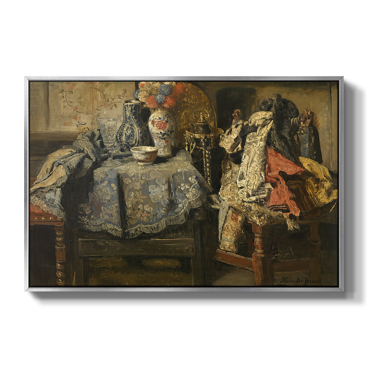 Still Life Requisites, 1885 - Floater Framed Canvas Print