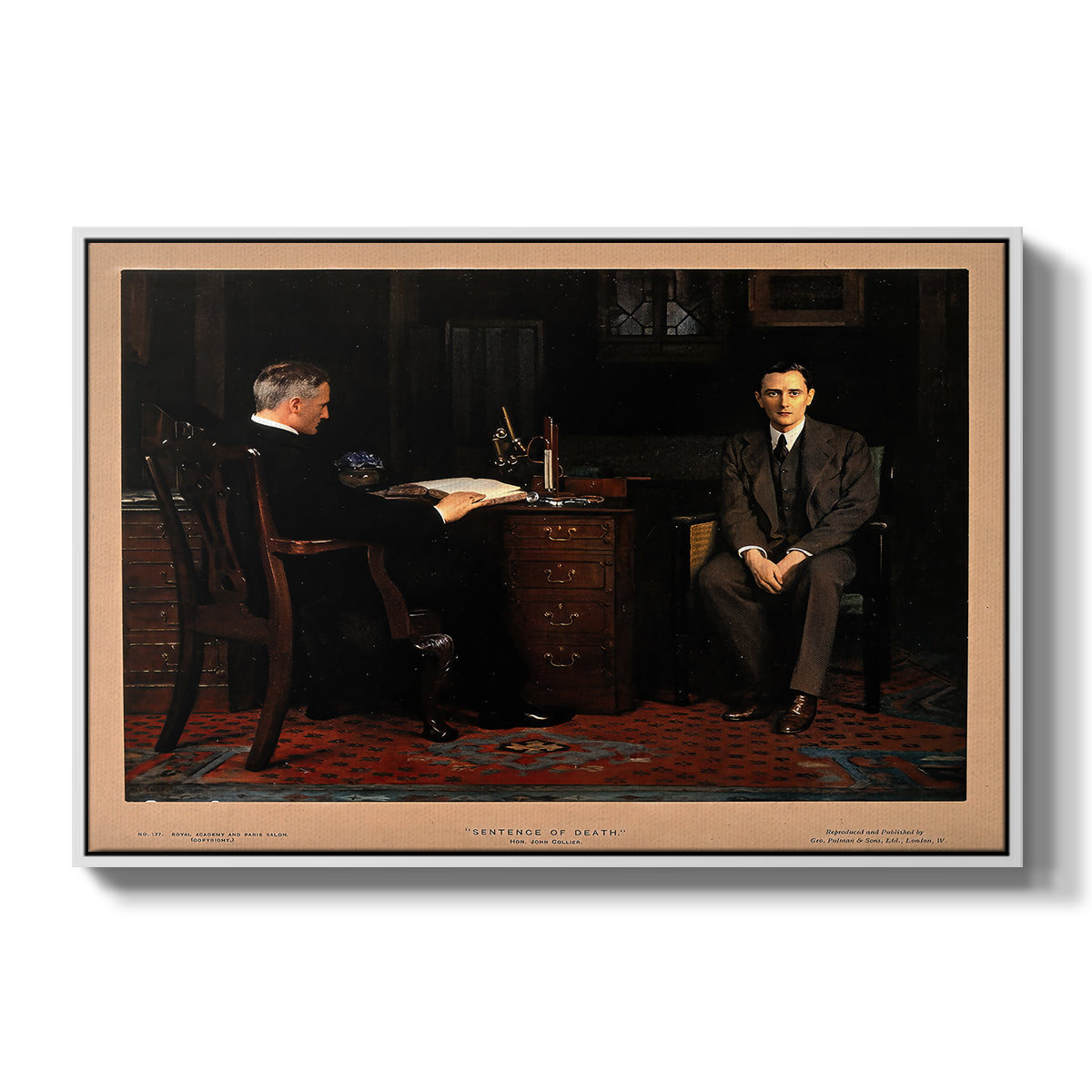 The Sentence of Death, 1908 - Floater Framed Canvas Print