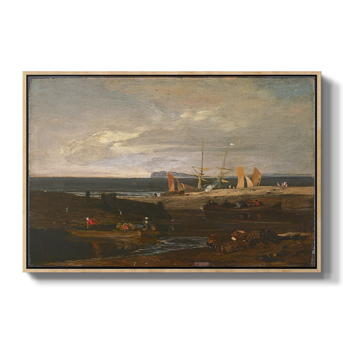 A Scene on the English Coast, c. 1798 - Floater Framed Canvas Print