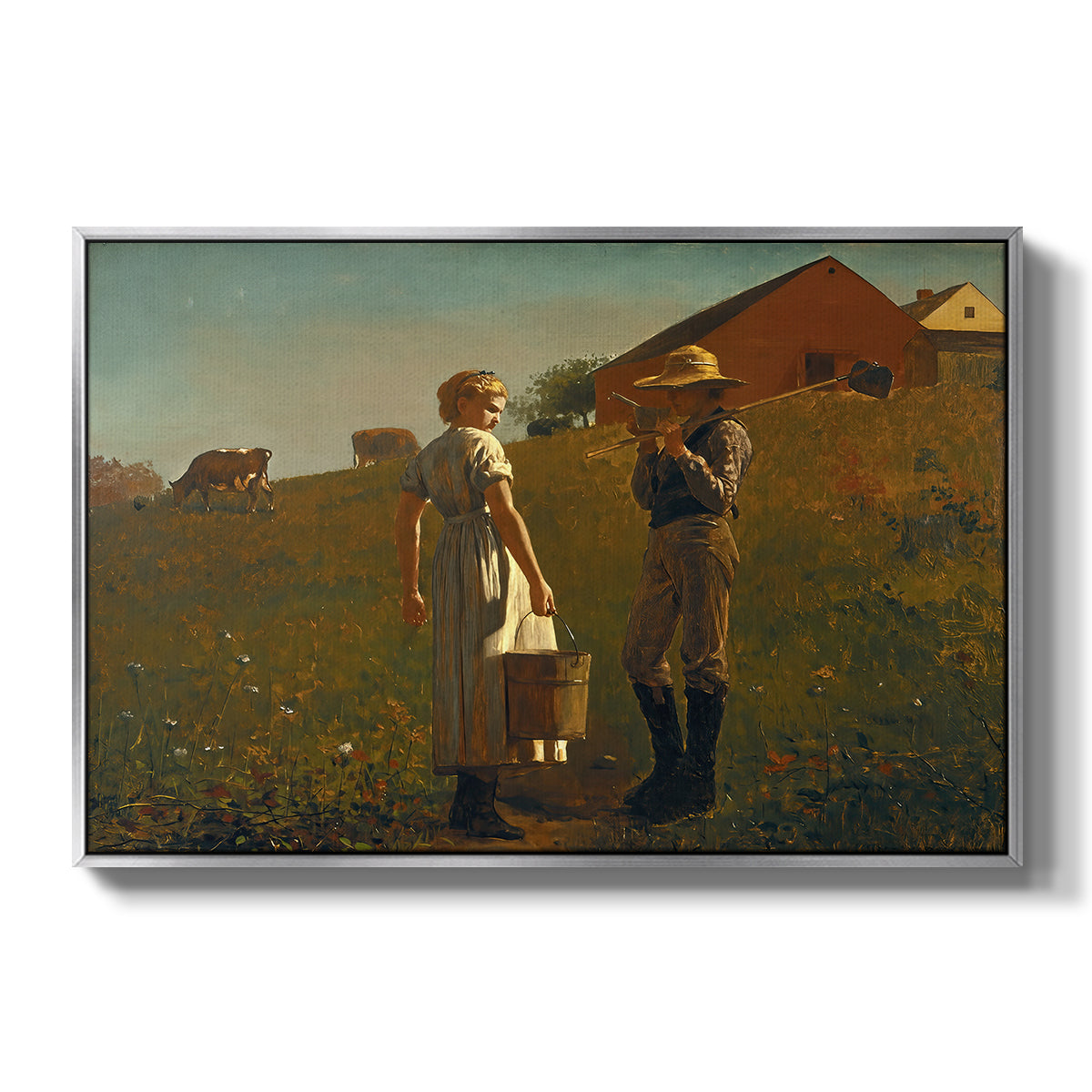 A Temperance Meeting, 1874 - Floater Framed Canvas Print