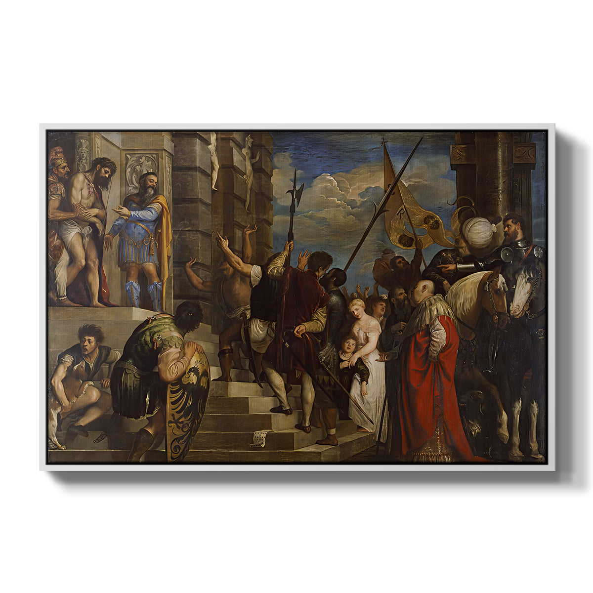 Ecce Homo, c. 1543 - Floater Framed Canvas Print