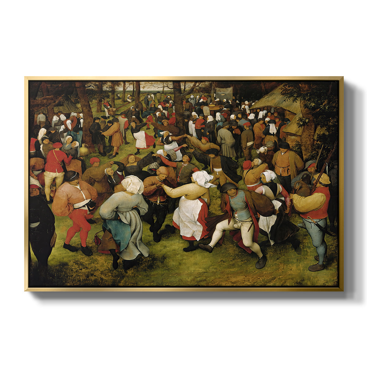 The Wedding Dance, c. 1566 - Floater Framed Canvas Print