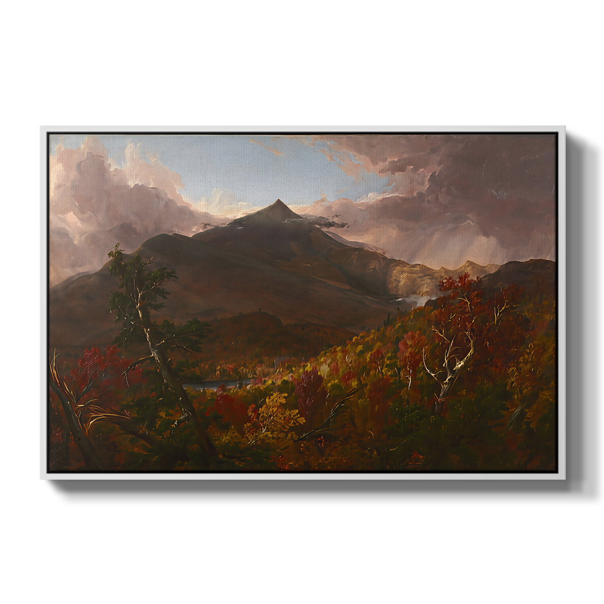 View of Schroon Mountain, Essex County, New York, After a Storm, 1838 - Floater Framed Canvas Print