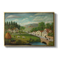 Pastoral Landscape with Stream, Fisherman and Strollers, 1875-1880 - Floater Framed Canvas Print