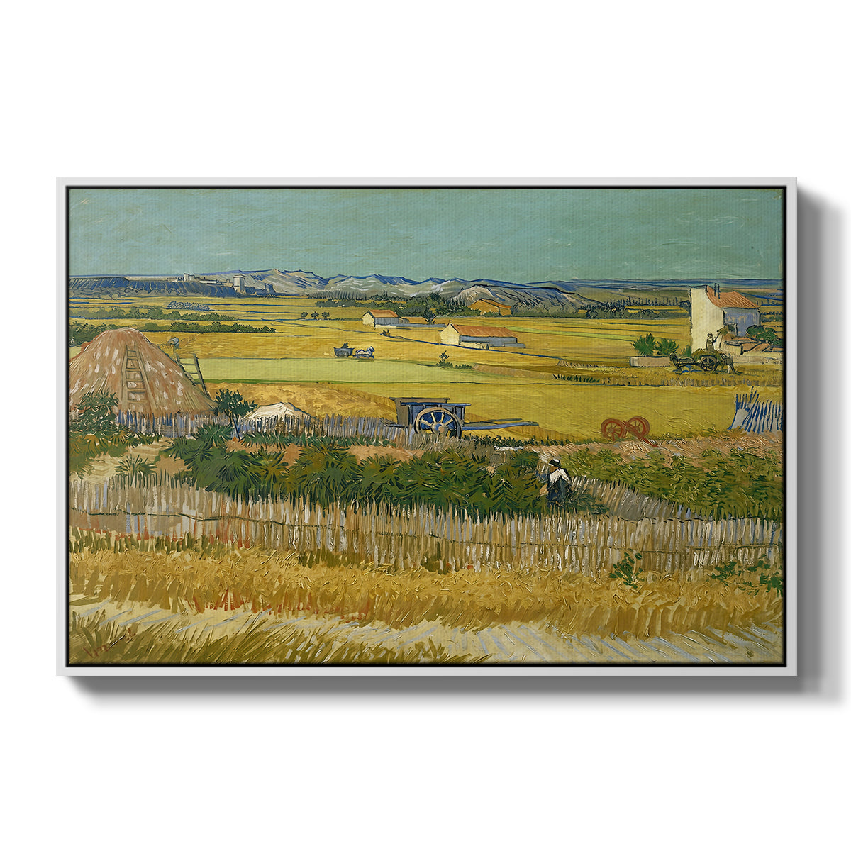 The Harvest, 1888 - Floater Framed Canvas Print