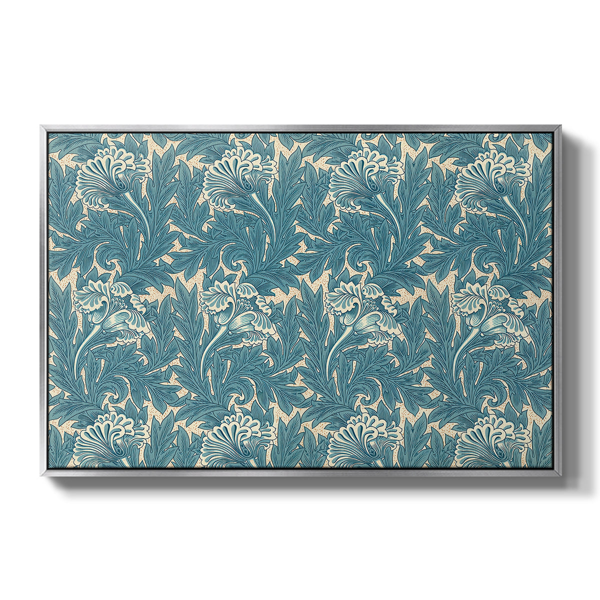 Tulip (Teal), 1875 - Floater Framed Canvas Print