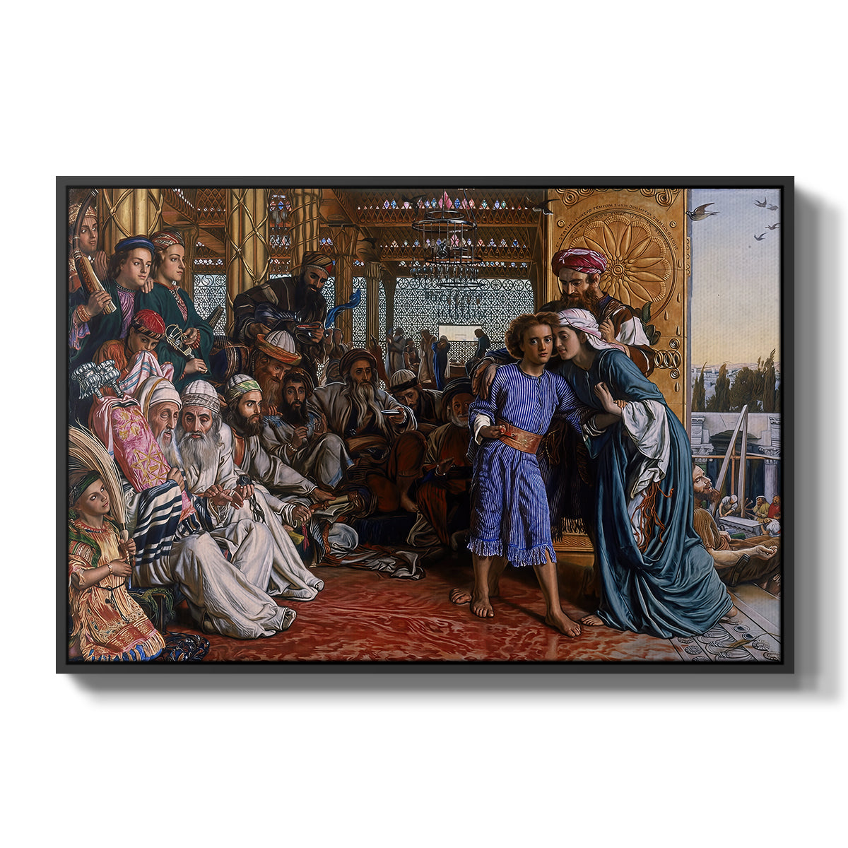 The Finding of the Saviour in the Temple, 1854-1860 - Floater Framed Canvas Print