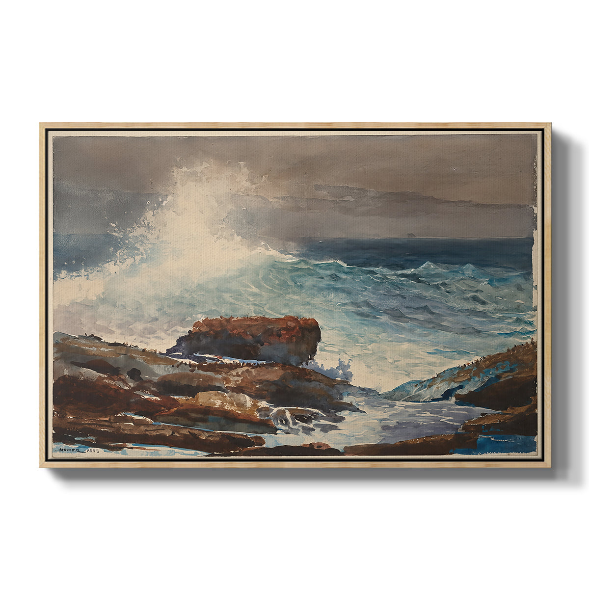Incoming Tide, Scarboro, Maine, 1883 - Floater Framed Canvas Print