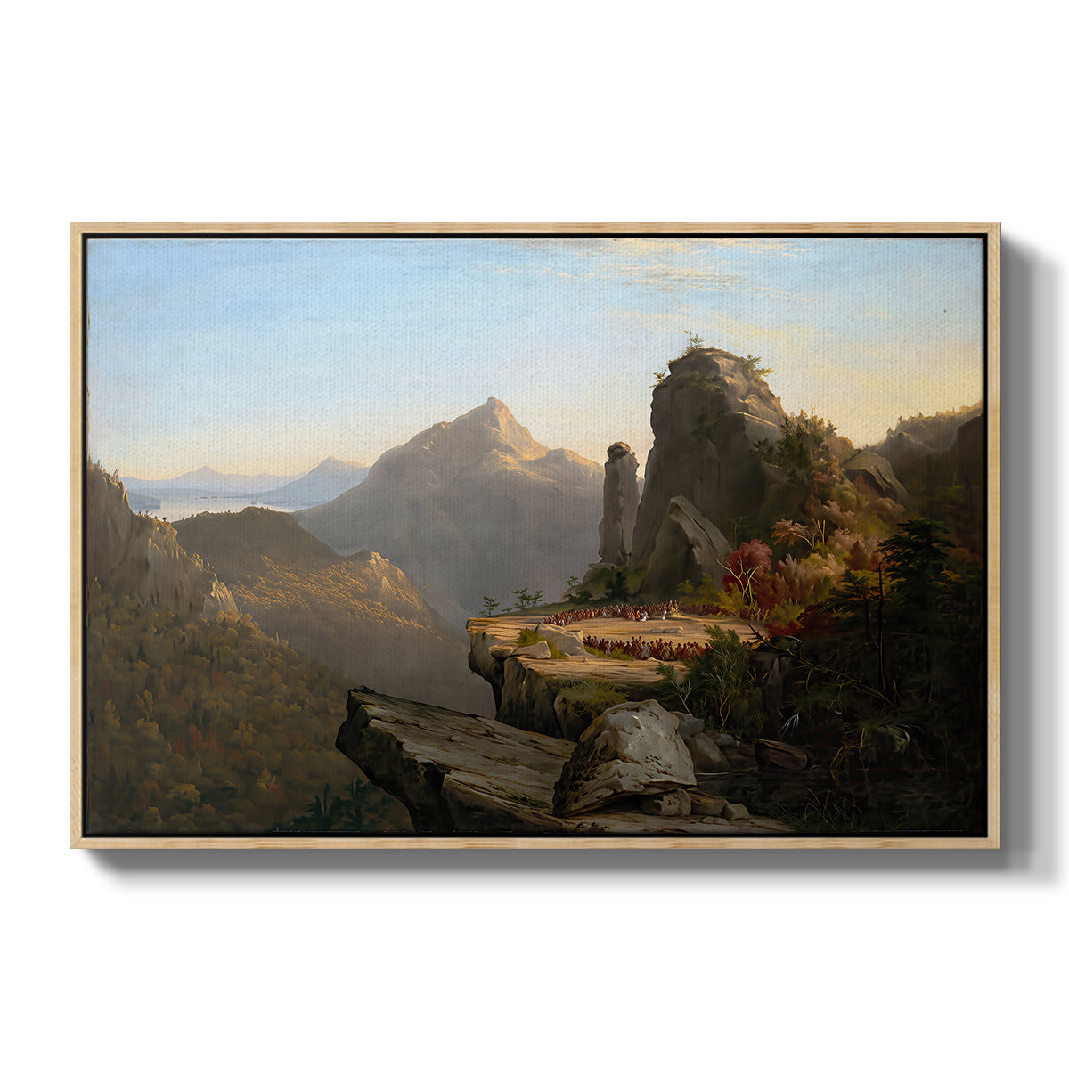 Scene from “The Last of the Mohicans”, 1827 - Floater Framed Canvas Print