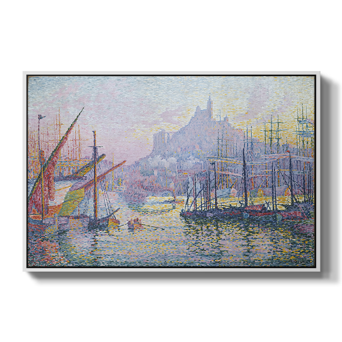The Port of Marseille, 1905 - Floater Framed Canvas Print