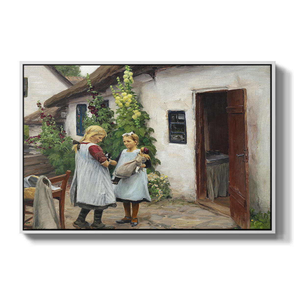 Have You Seen My Kitten?, 1914 - Floater Framed Canvas Print